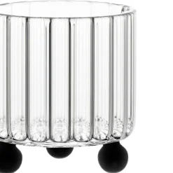 Set of 2 High Spirits Black Lowball Glasses