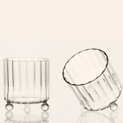 Set of 2 High Spirits Clear Lowball Glasses
