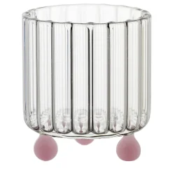 Set of 2 High Spirits Pink Lowball Glasses
