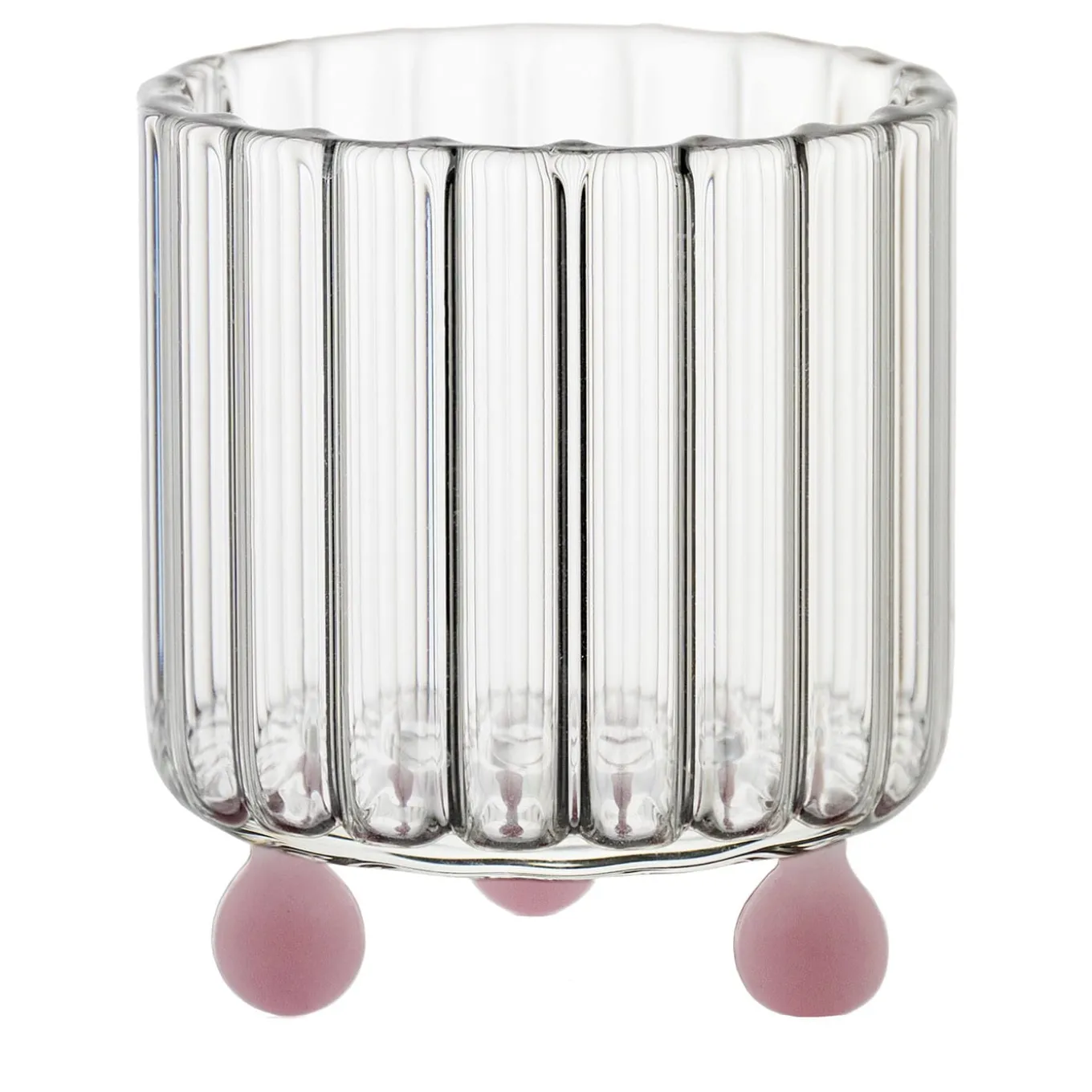 Set of 2 High Spirits Pink Lowball Glasses
