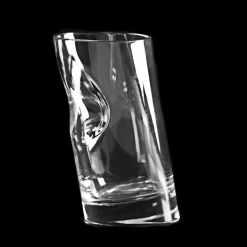 Set of 6 Ice Stopper Crystal Whisky Glasses by Angelo Mangiarotti