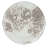Set of 4 Ivory Marble Motif Ceramic Dessert Plates