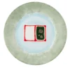 Set of 4 Jade Rim Bread plates
