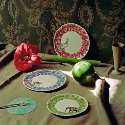 Set of 4 Jungle dessert plates