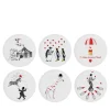 Set of 6 Le Cirque De Noel Plates