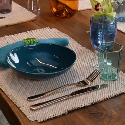 Set Of 4 Light blue Petal Wine Glasses