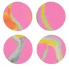 Set of 8 Light Flux Coated Coasters in Pink