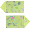 Set of 2 Light Flux Placemats and napkins in green