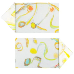 Set of 2 Light Flux Placemats and napkins in white