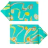 Set of 2 Light Flux Placemats and napkins in light blue