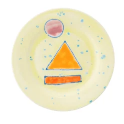 Set Of 2 Lime Rim Dessert Plates