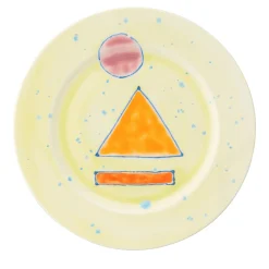 Set Of 2 Lime Rim Dinner Plates