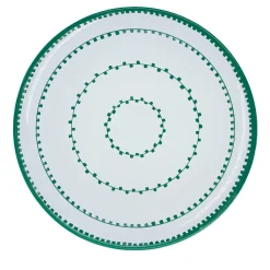 Set of 4 Luminaria Green Ceramic Dessert Plates