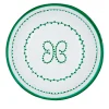 Set of 4 Luminaria Green Ceramic Soup Plates