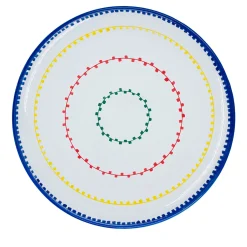 Set of 4 Luminaria Multicolor Ceramic Dessert Plates