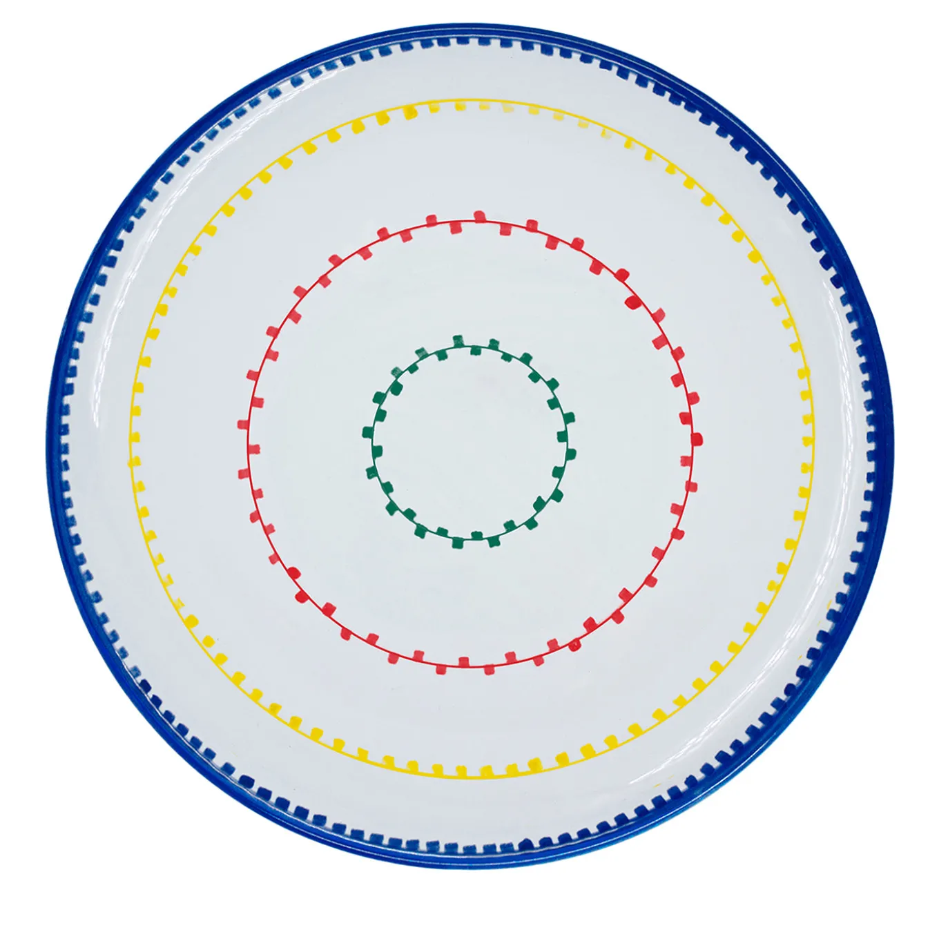 Set of 4 Luminaria Multicolor Ceramic Dessert Plates