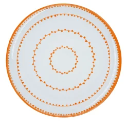 Set of 4 Luminaria Orange Ceramic Dessert Plates