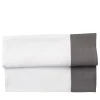 Set of 4 Luxury Bicolor White-Grey Linen Napkins
