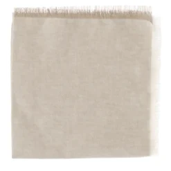 Set of 4 Luxury Hand-Fringed Salt&Pepper Pure Linen Napkins