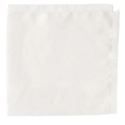 Set of 4 Luxury Hand-Fringed White Pure Linen Napkins