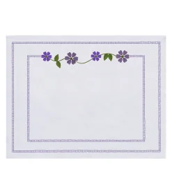 Set of 4 Margherita Viola Embroidered Linen Placemats