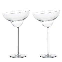 Set of 2 Margot Slant Cut Margarita Cocktail Glasses
