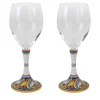 Set of 2 Medium Floral Wine Glasses #2