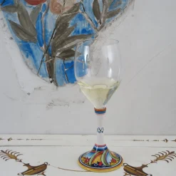 Set of 2 Medium Floral Wine Glasses #2