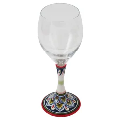 Set of 2 Medium Floral Wine Glasses #1