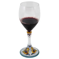 Set of 2 Medium Raffaellesco Floral Wine Glasses