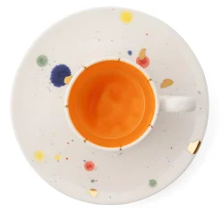 Set Of 2 Miami Straight Coffee Cups And Saucers