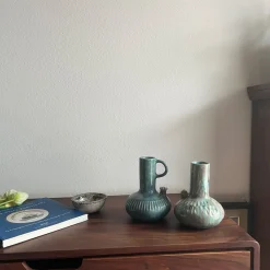 Set of 2 Micromondo Collection Eco Abitato Light Blue Ceramic Amphoras