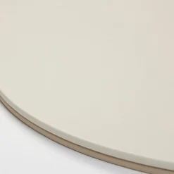 Set of 6 Mondrian Cappuccino Beige and Luna White Round Coasters