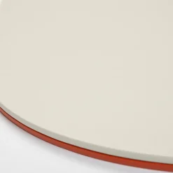Set of 6 Mondrian Spritz Orange and Luna White Round Coasters