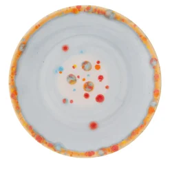 Set Of 2 Murrine Gray Coupe Dessert Plates