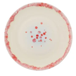 Set Of 2 Murrine Green Coupe Dinner Plates