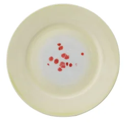 Set of 4 Murrine Green Rim bread plates