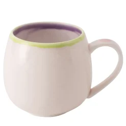 Set of 4 Murrine Lilac Chubby Mugs