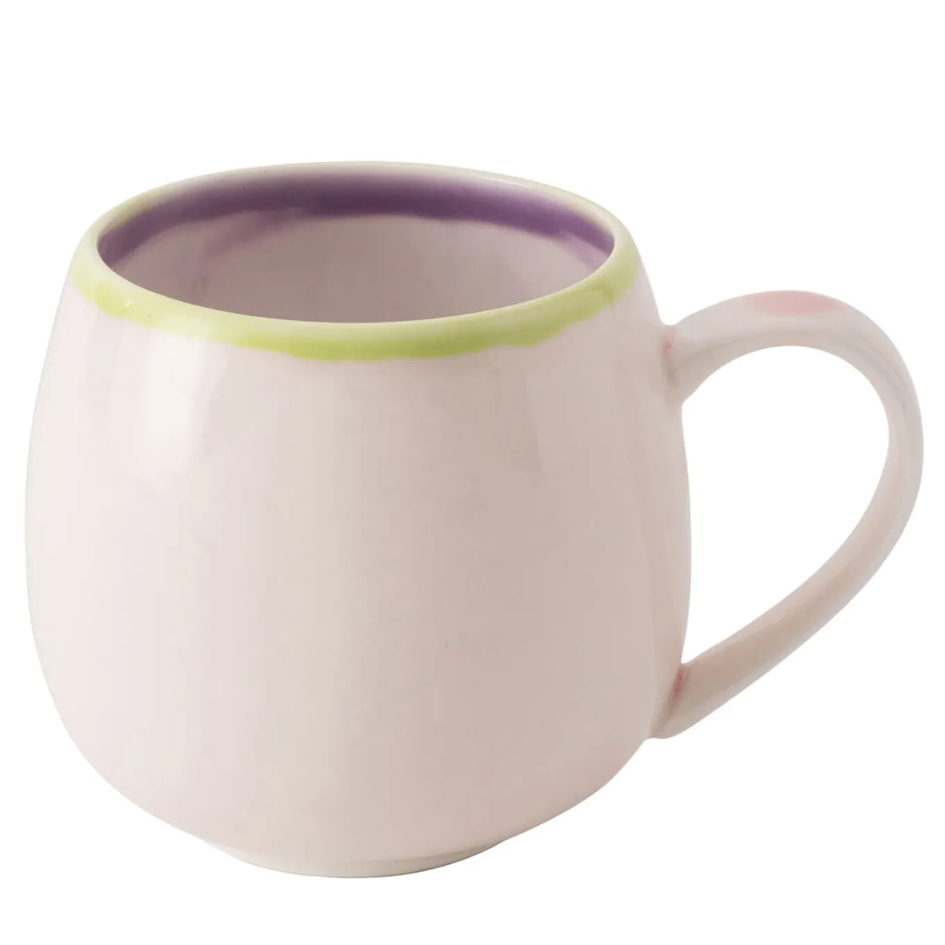 Set of 4 Murrine Lilac Chubby Mugs