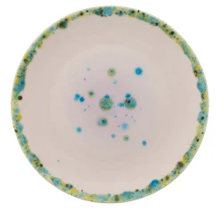 Set Of 2 Murrine Lilac Coupe Dessert Plates