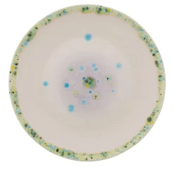 Set Of 2 Murrine Lilac Coupe Dinner Plates