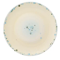 Set Of 2 Murrine Yellow Coupe Dinner Plates