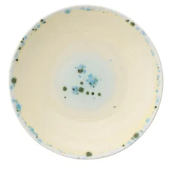 Set Of 2 Murrine Yellow Coupe Dessert Plates