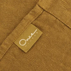 Set of 4 Mustard Linen Hand Towels