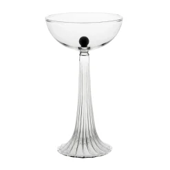 Set of 2 Nereida Black Coupe Glasses