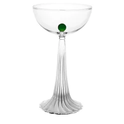 Set of 2 Nereida Green Coupe Glasses