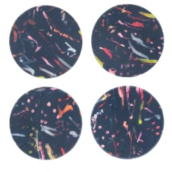 Set of 8 Night Light Coated Coasters