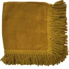 Set of 4 Ocher Napkins with long fringes