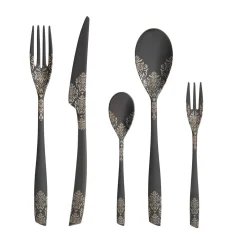 Set of 30 pieces Devorè Matte Black Silverware