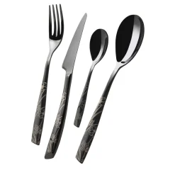 Set of 24 Pieces Lady Nero Silverware